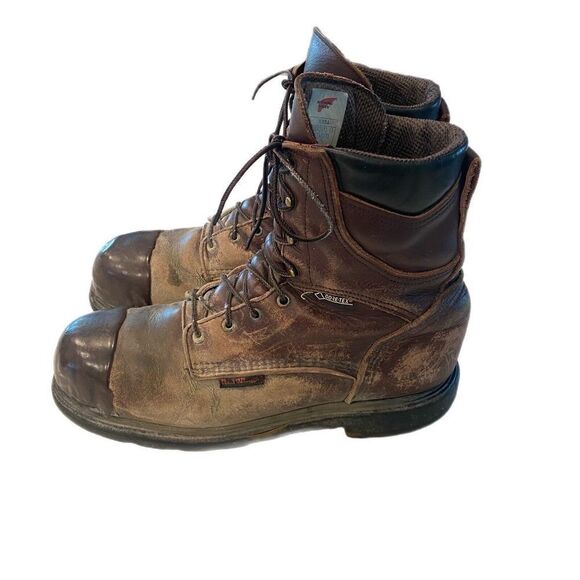 RED WING 2414 Steel Toe SUPERSOLE Leather Work Boots 12 D made in USA Goretex main image 5